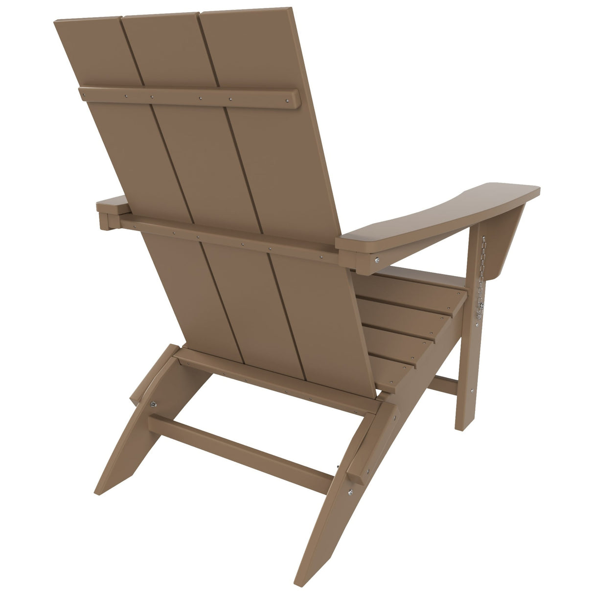 Polytrends Shoreside Modern Eco-Friendly All Weather Poly Folding Adirondack Chair