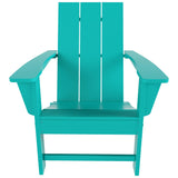 Polytrends Shoreside Modern Eco-Friendly All Weather Poly Folding Adirondack Chair