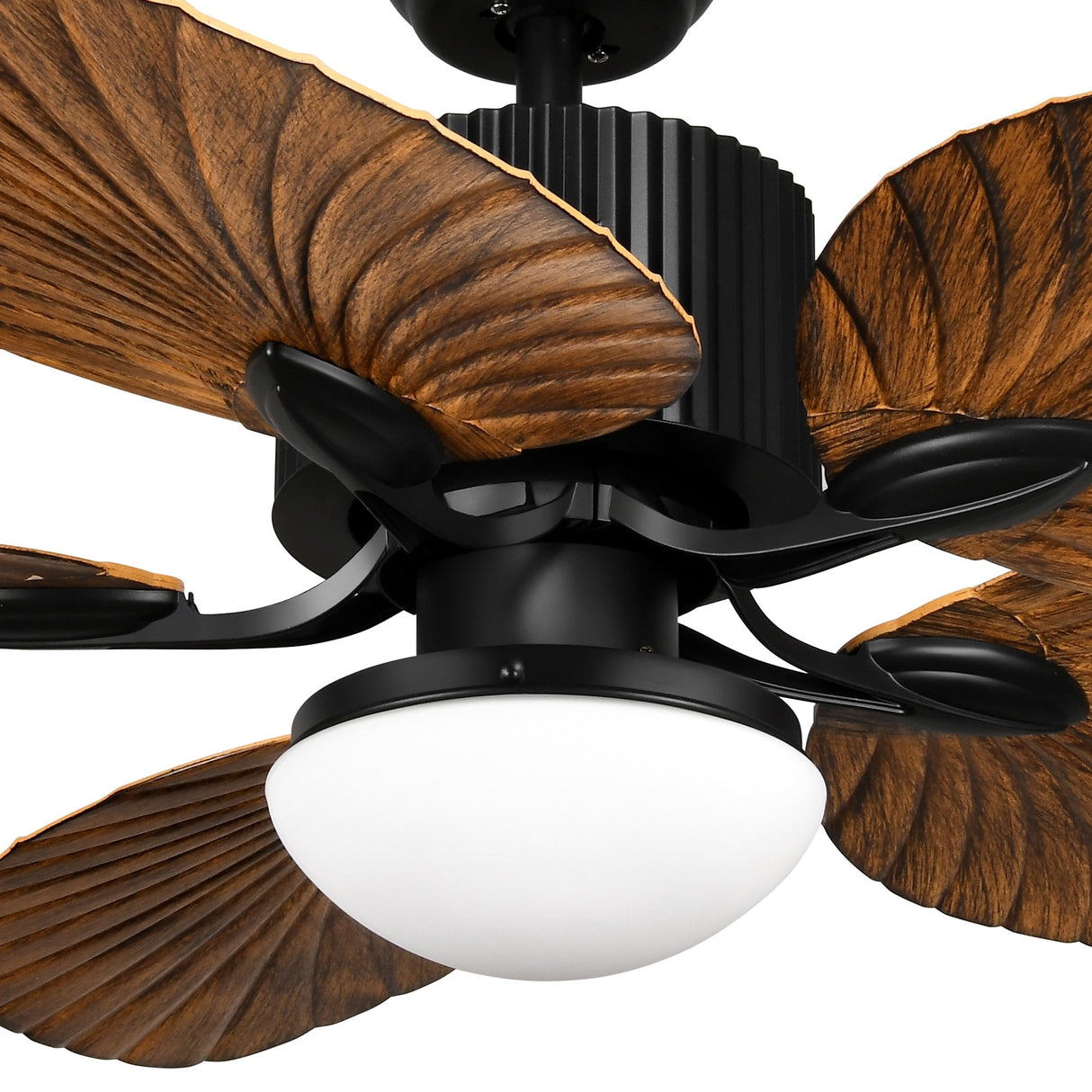 Moasis 52" Palm Leaf Ceiling Fan with Light Tropical Style with Remote