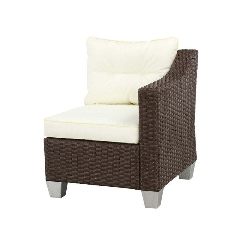 Patio Festival Wicker 4-Piece Sofa Ottoman Set