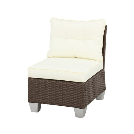 Patio Festival Wicker 4-Piece Sofa Ottoman Set