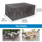 Patio Furniture Cover Rectangular Table Cover Waterproof Dining Table and Chair Cover