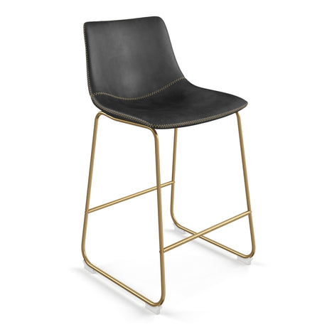 Petra Counter Height Stool with Gold Frame (Set of 2)