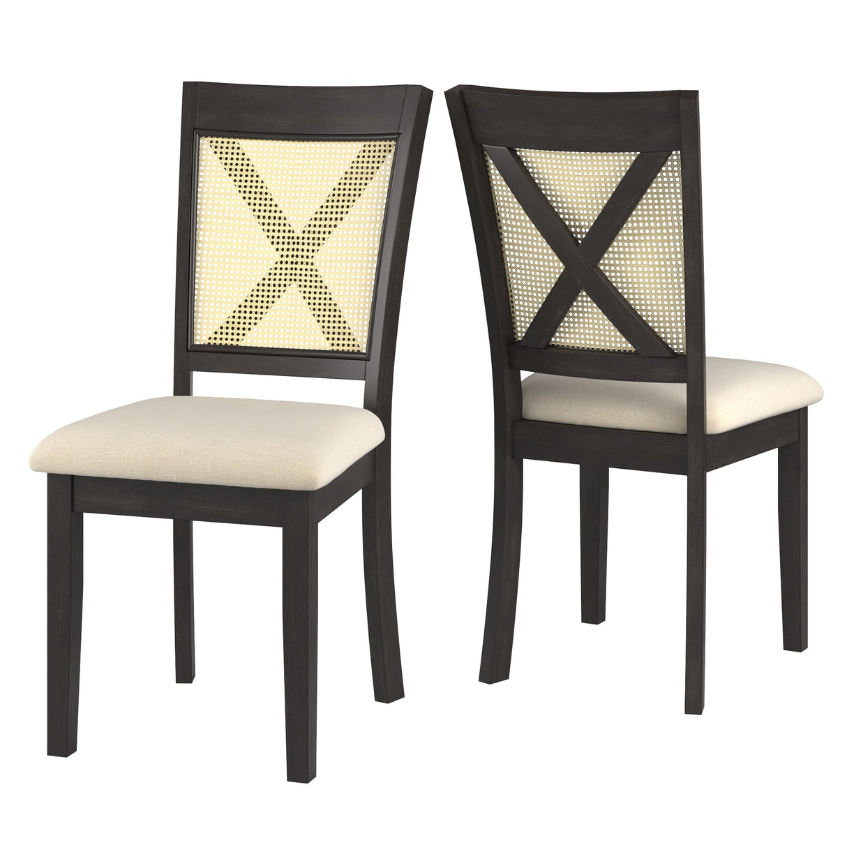 Plaga X-Back Cane Accent Dining Chair (Set of 2) by iNSPIRE Q Classic - Dining Chair