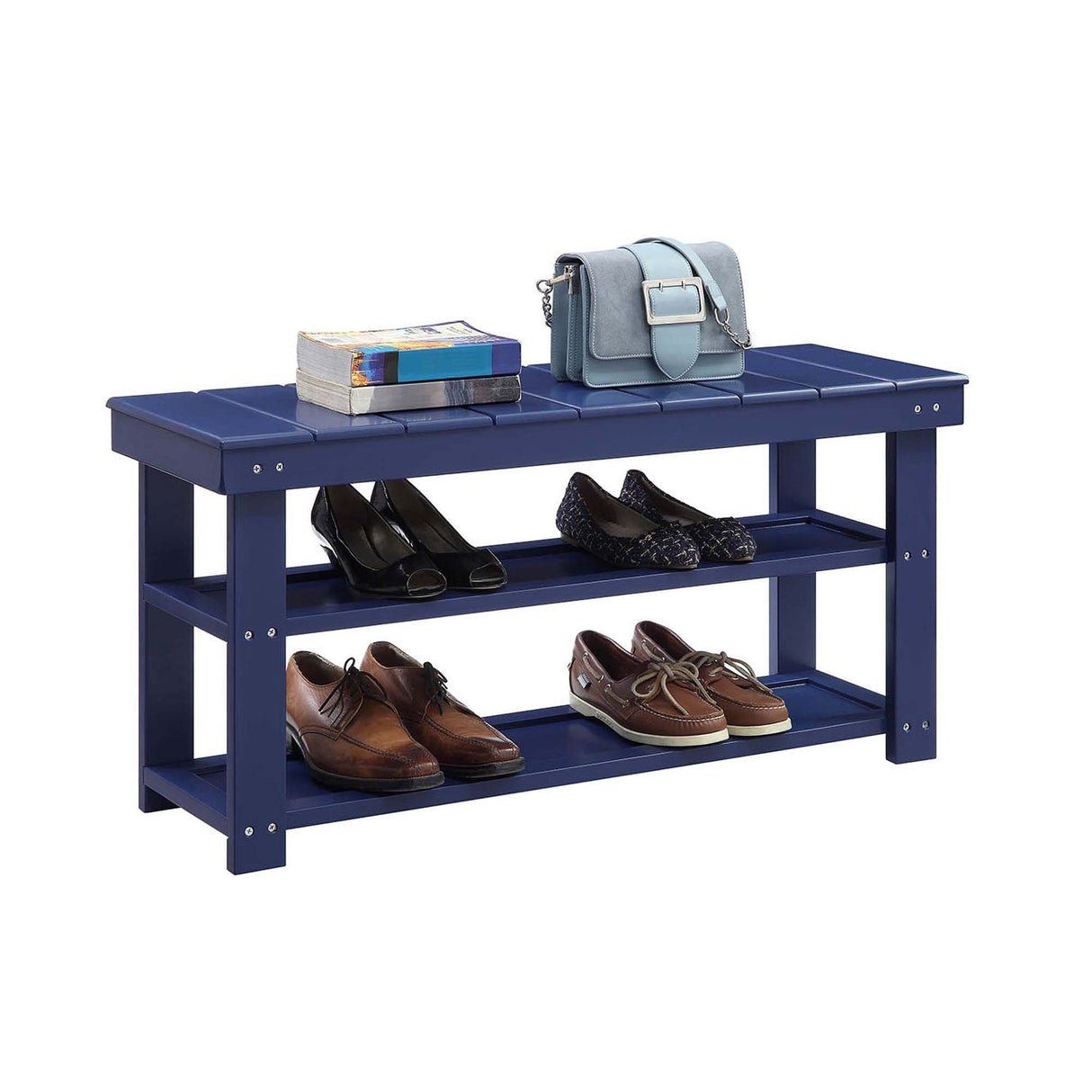 Convenience Concepts Oxford Utility Mudroom Bench with Shelves