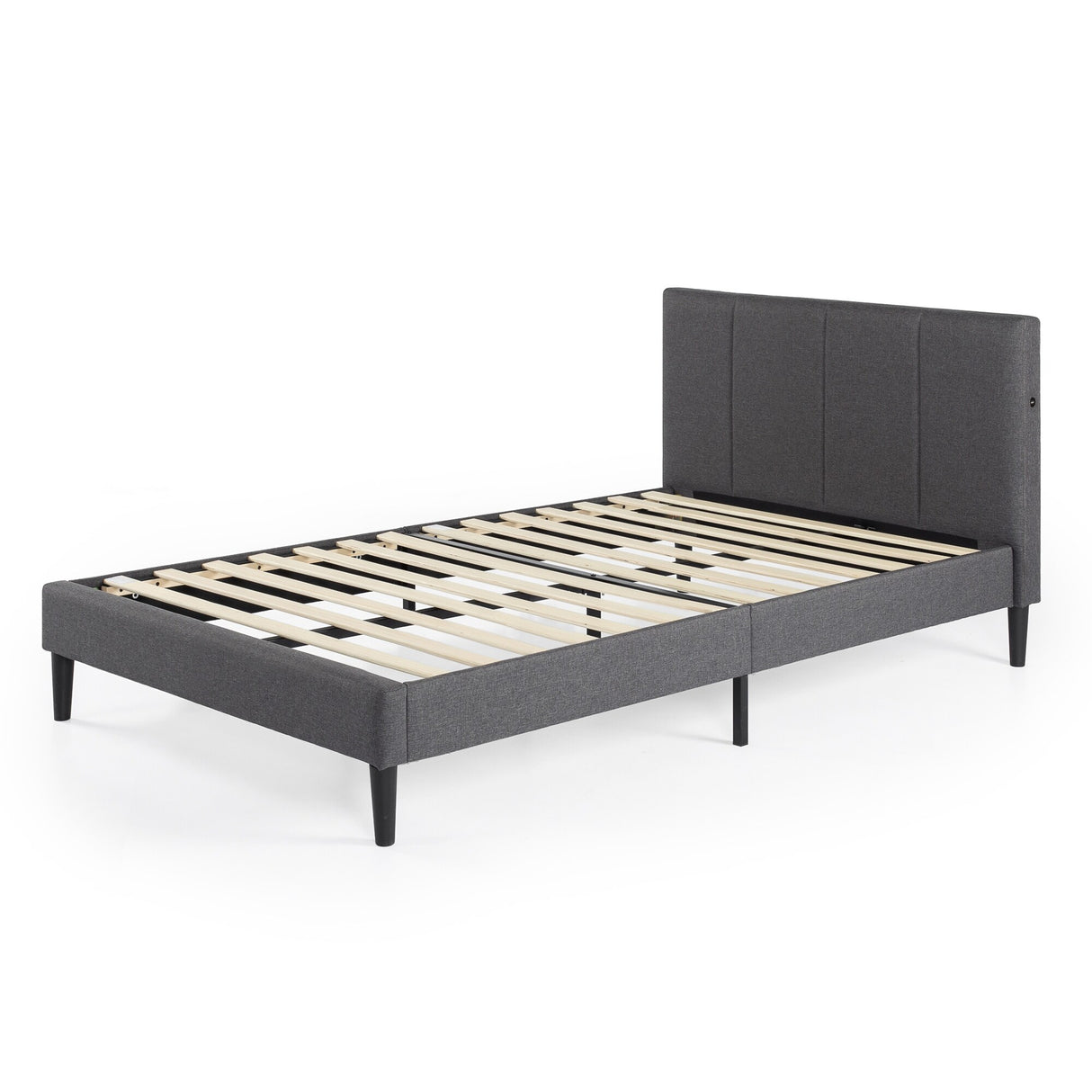 Priage by ZINUS Upholstered Platform Bed Frame with USB Ports