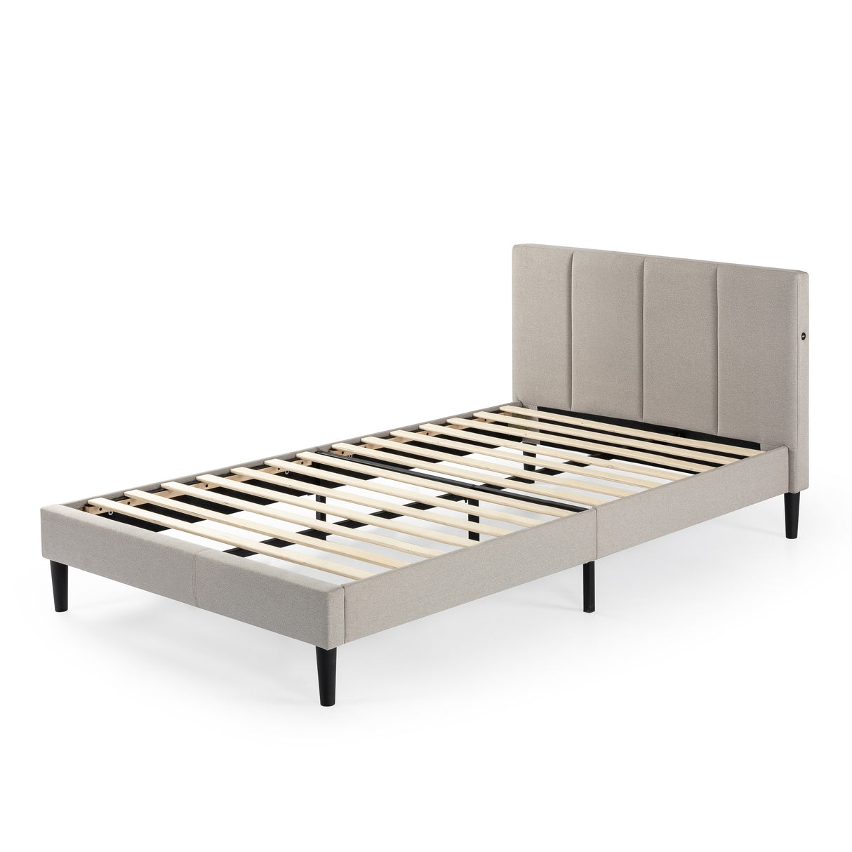 Priage by ZINUS Upholstered Platform Bed Frame with USB Ports