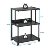 Printer Stand with Storage, Rolling Printer Table Machine Cart on Wheels, Mobile Printer Shelves for Office and Home