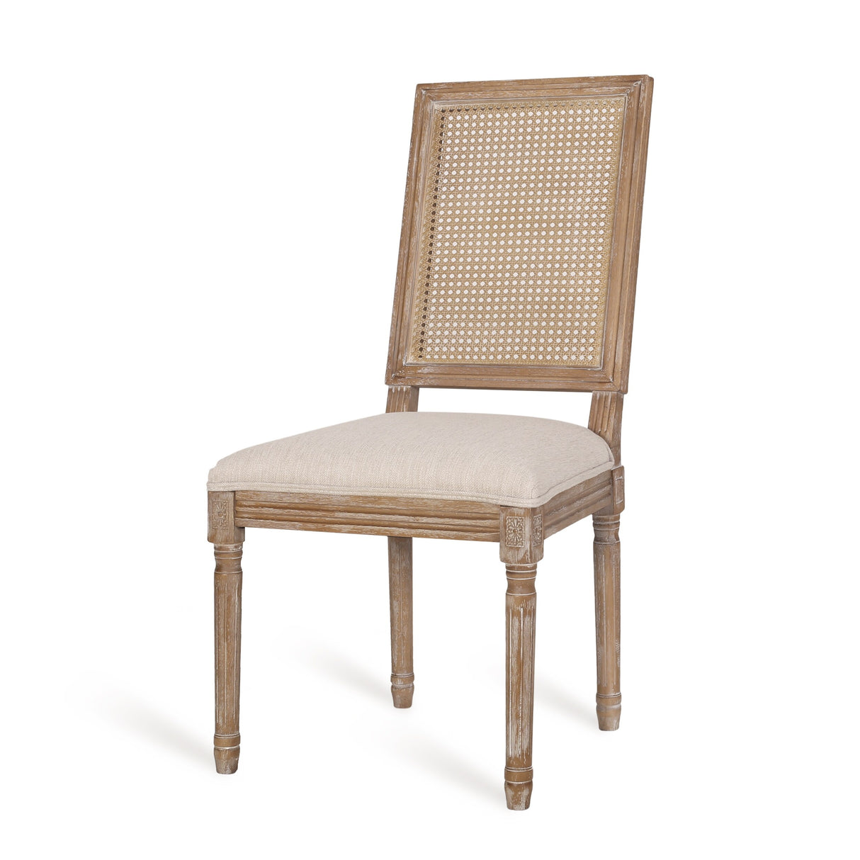 Regina French Country Wood and Cane Upholstered Dining Chair (Set of 6) by Christopher Knight Home