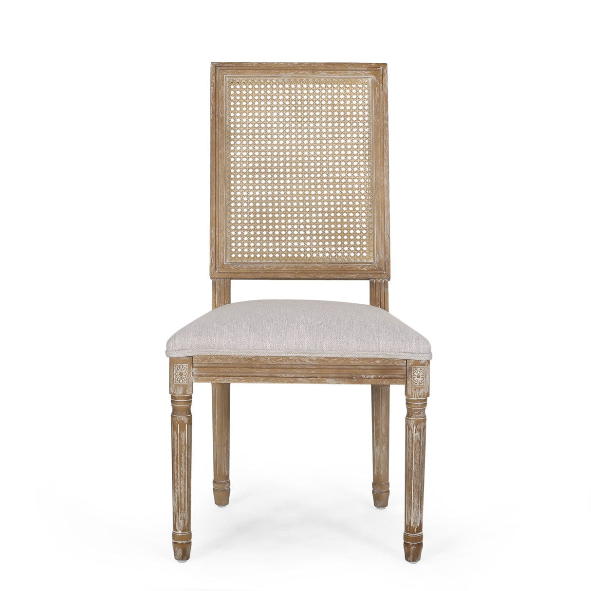 Regina French Country Wood and Cane Upholstered Dining Chair (Set of 6) by Christopher Knight Home