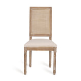 Regina French Country Wood and Cane Upholstered Dining Chair (Set of 6) by Christopher Knight Home