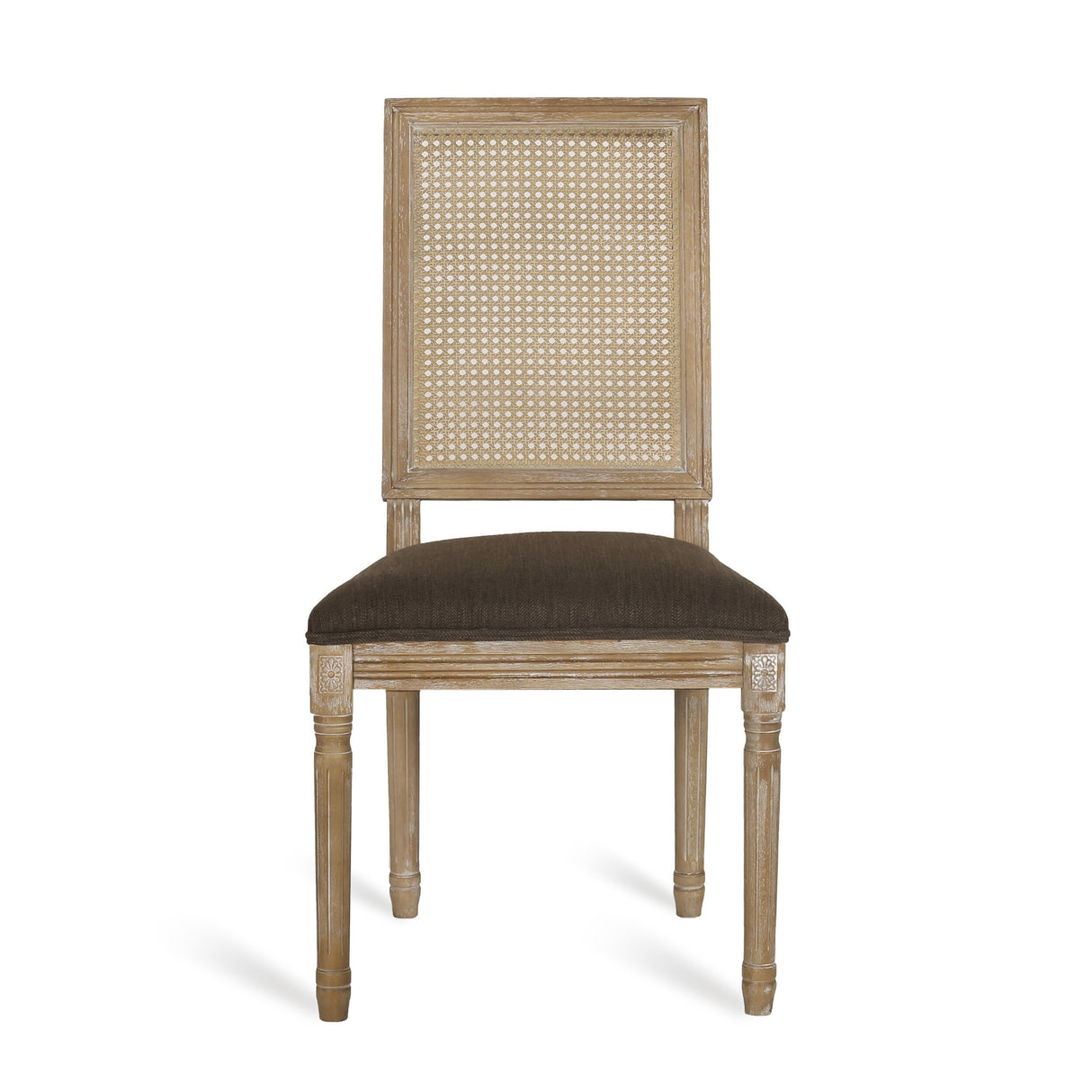 Regina French Country Wood and Cane Upholstered Dining Chair (Set of 6) by Christopher Knight Home