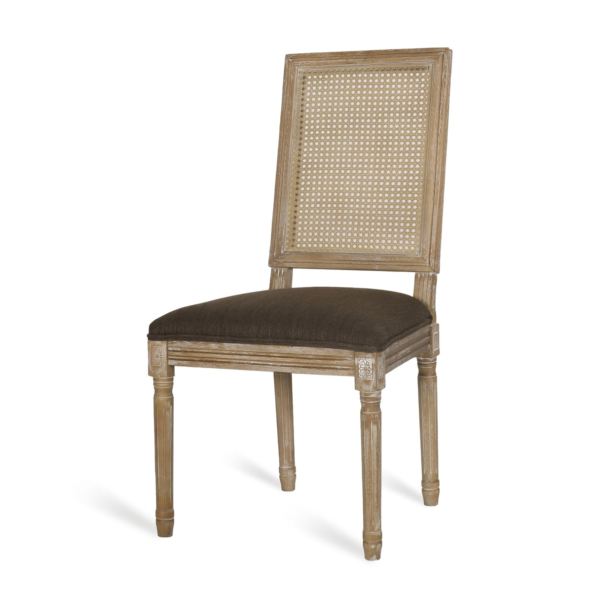 Regina French Country Wood and Cane Upholstered Dining Chair (Set of 6) by Christopher Knight Home