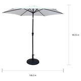 Reva 9 Feet Pole Umbrella with Carry Bag and Base