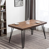 Roundhill Furniture Aryven Industrial 7-Piece Dining Set