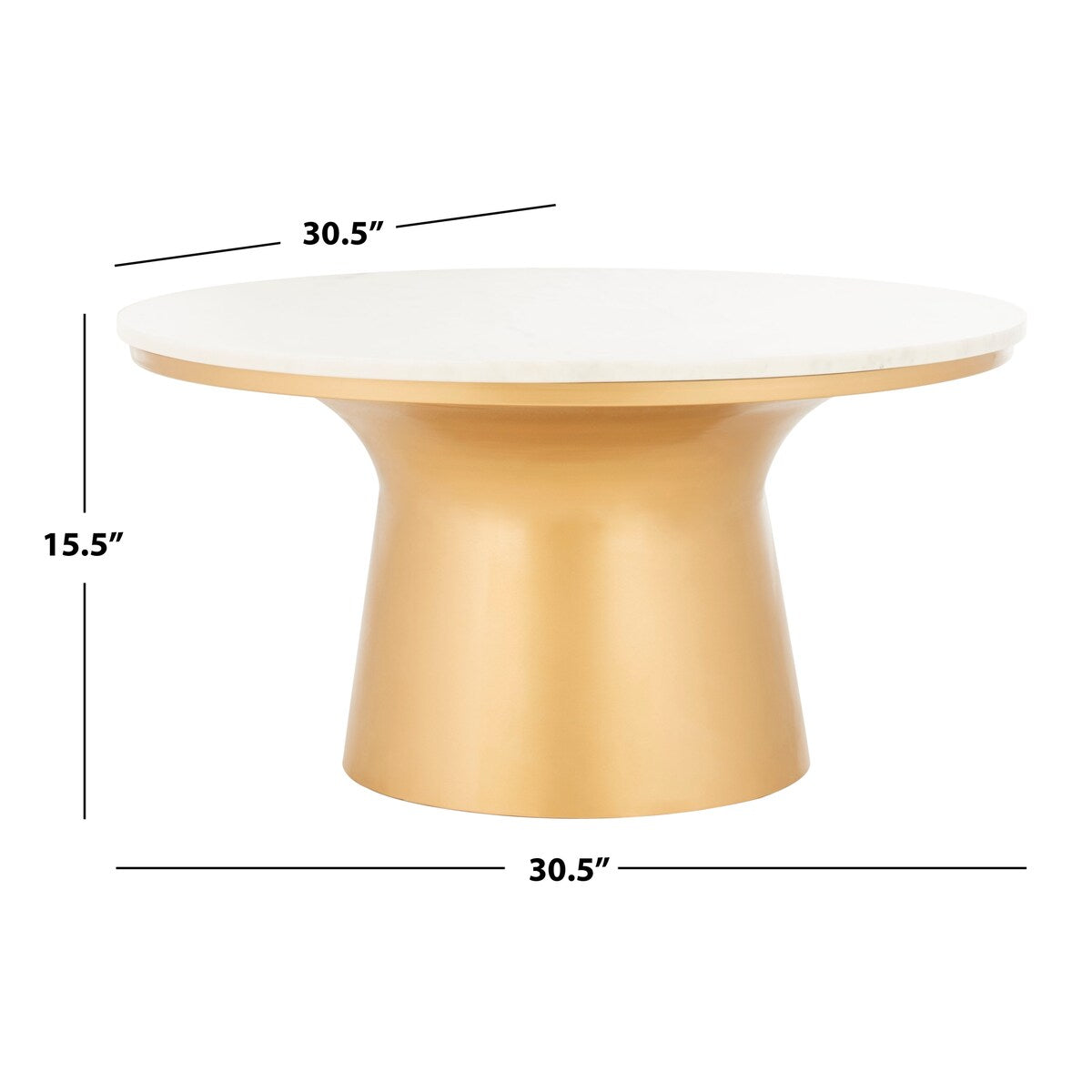 SAFAVIEH Adelina Pedestal Coffee Table - 31Wx31Dx16H