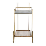 SAFAVIEH Adell 2-Tier Bar Cart - 25" x 16" x 31.5" - 25Wx16Dx32H