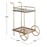 SAFAVIEH Adell 2-Tier Bar Cart - 25" x 16" x 31.5" - 25Wx16Dx32H