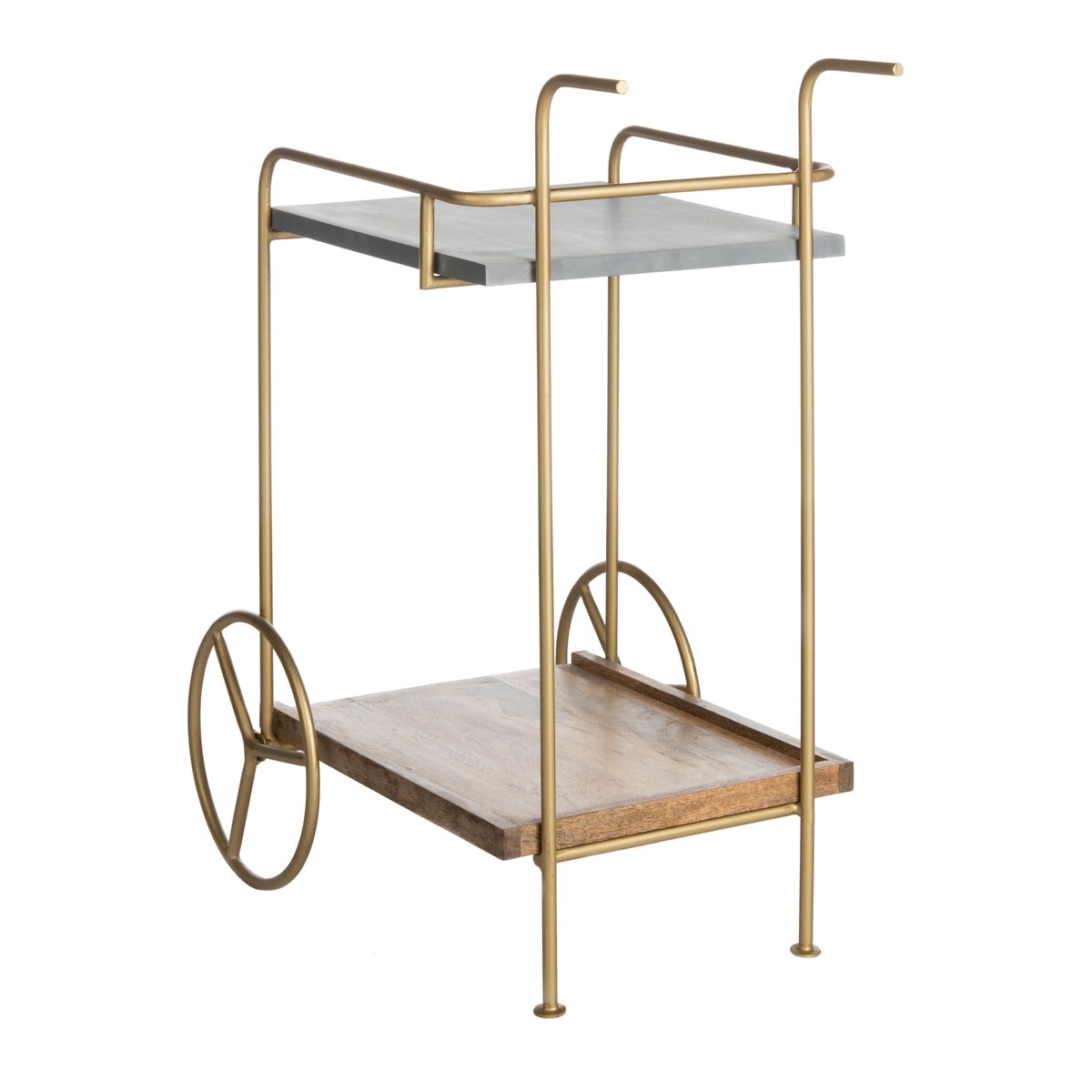 SAFAVIEH Adell 2-Tier Bar Cart - 25" x 16" x 31.5" - 25Wx16Dx32H