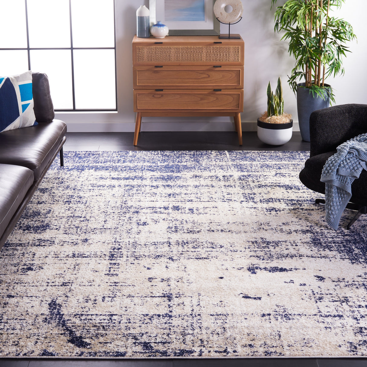 SAFAVIEH Adirondack Guillerma Modern Abstract Distressed Rug