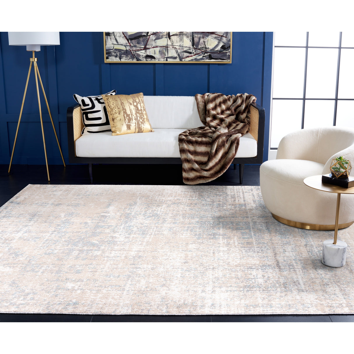 SAFAVIEH Adirondack Guillerma Modern Abstract Distressed Rug