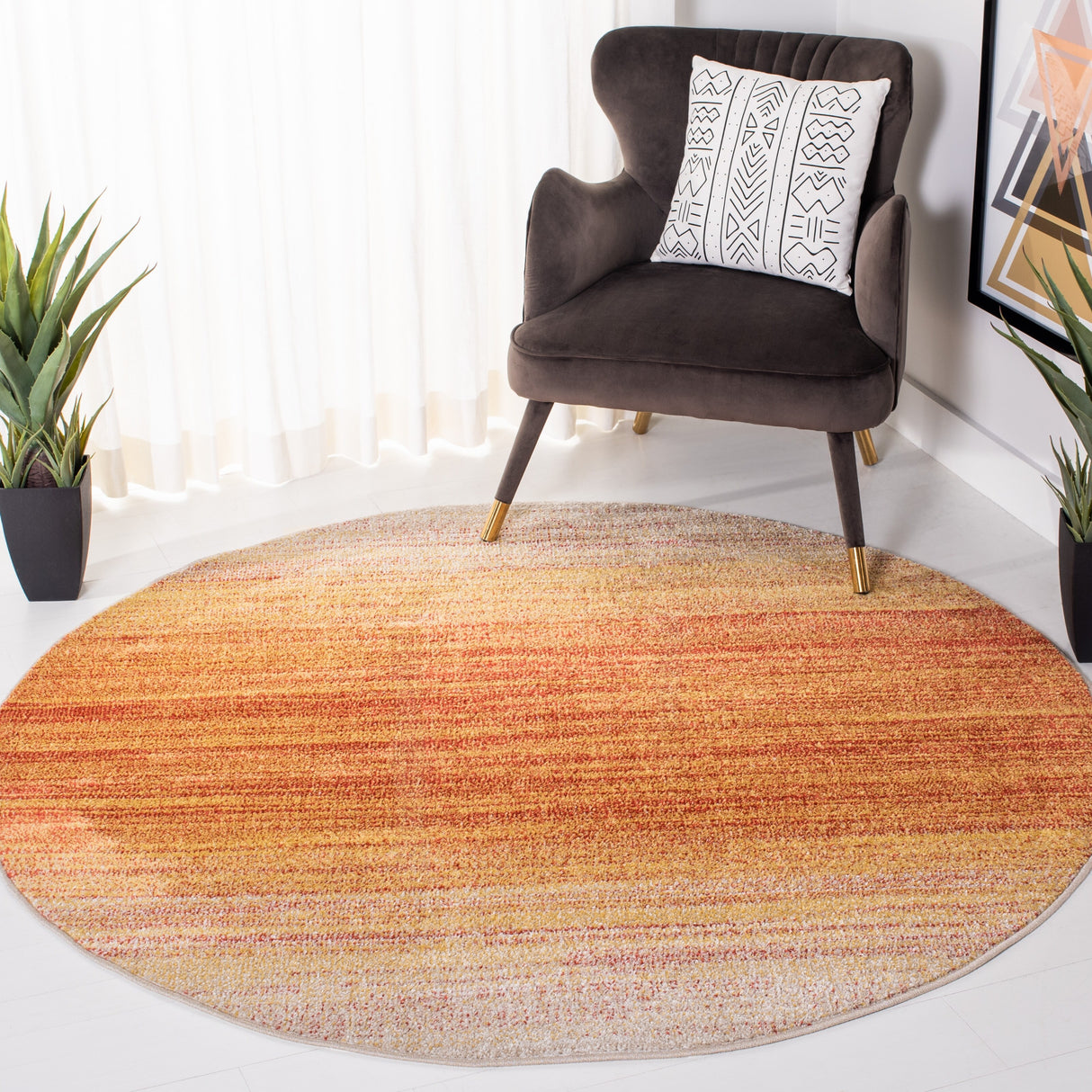 SAFAVIEH Adirondack Muzeyyen Ombre Distressed Rug