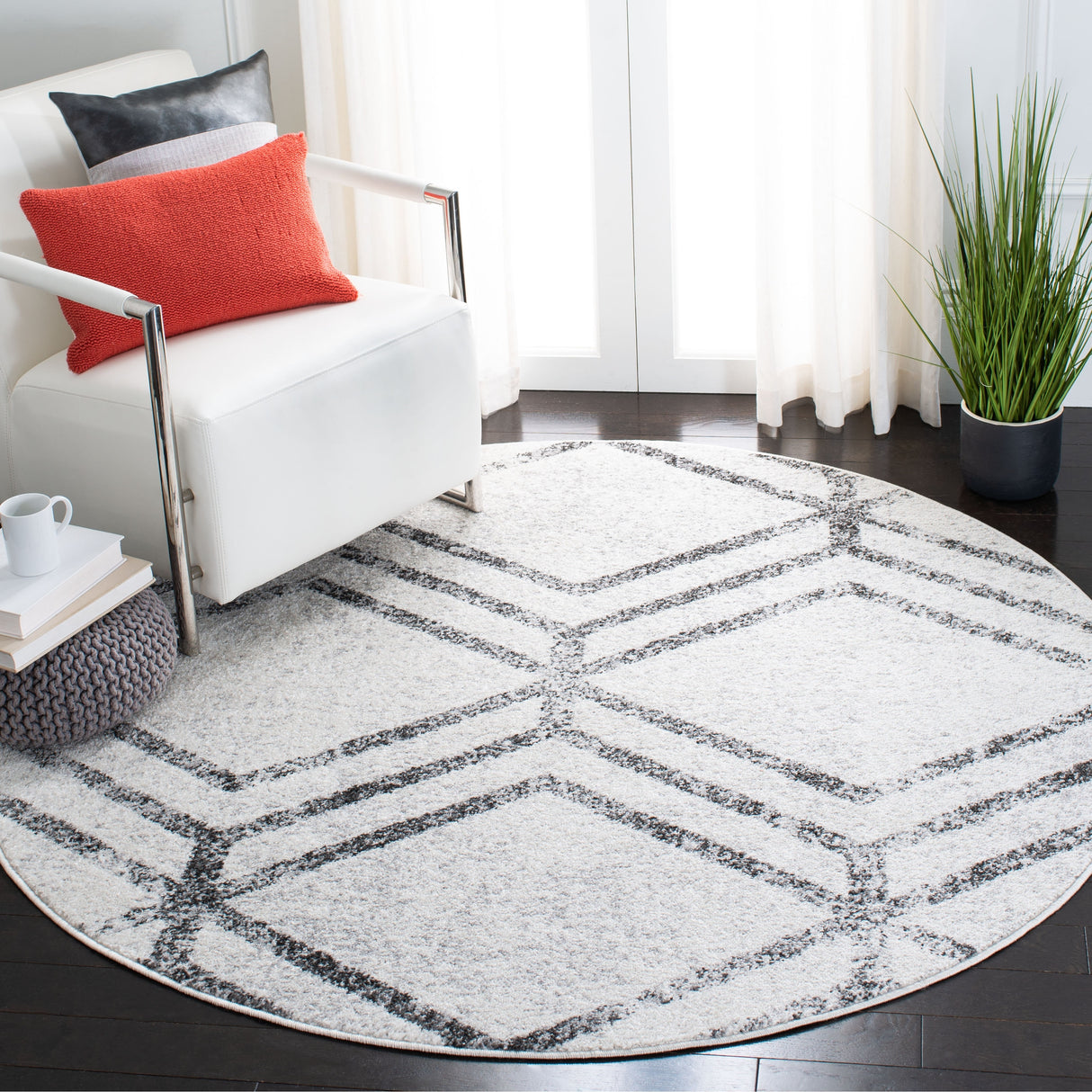 SAFAVIEH Adirondack Olsa Geometric Distressed Rug