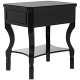 SAFAVIEH Adrianne One Drawer Black / Black Nightstand