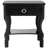 SAFAVIEH Adrianne One Drawer Black / Black Nightstand