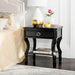 SAFAVIEH Adrianne One Drawer Black / Black Nightstand