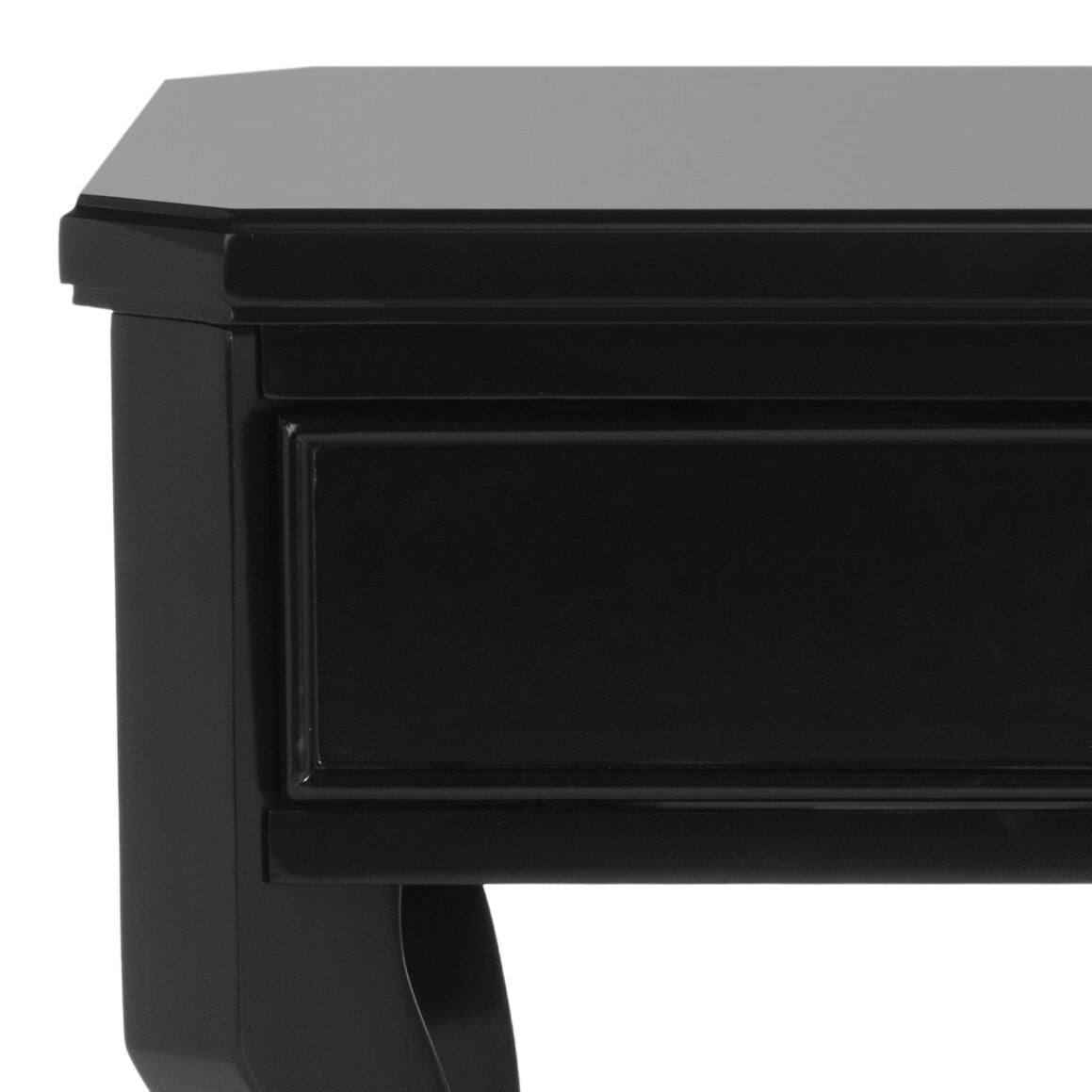 SAFAVIEH Adrianne One Drawer Black / Black Nightstand