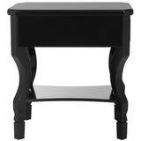 SAFAVIEH Adrianne One Drawer Black / Black Nightstand