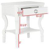 SAFAVIEH Adrianne White Side Table - 24" x 18" x 26" - 24Wx18Dx26H