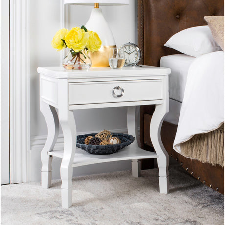 SAFAVIEH Adrianne White Side Table - 24" x 18" x 26" - 24Wx18Dx26H