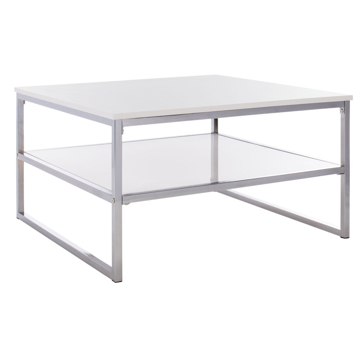 SAFAVIEH Agnela 2-Tier Modern Glam Square Coffee Table - 30" x 30" x 16.5" - 30Wx30Dx17H