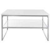 SAFAVIEH Agnela 2-Tier Modern Glam Square Coffee Table - 30" x 30" x 16.5" - 30Wx30Dx17H