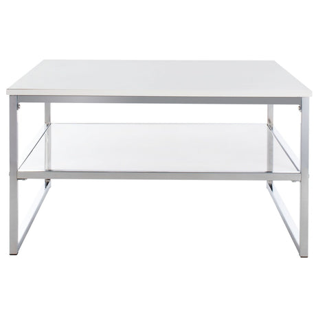 SAFAVIEH Agnela 2-Tier Modern Glam Square Coffee Table - 30" x 30" x 16.5" - 30Wx30Dx17H