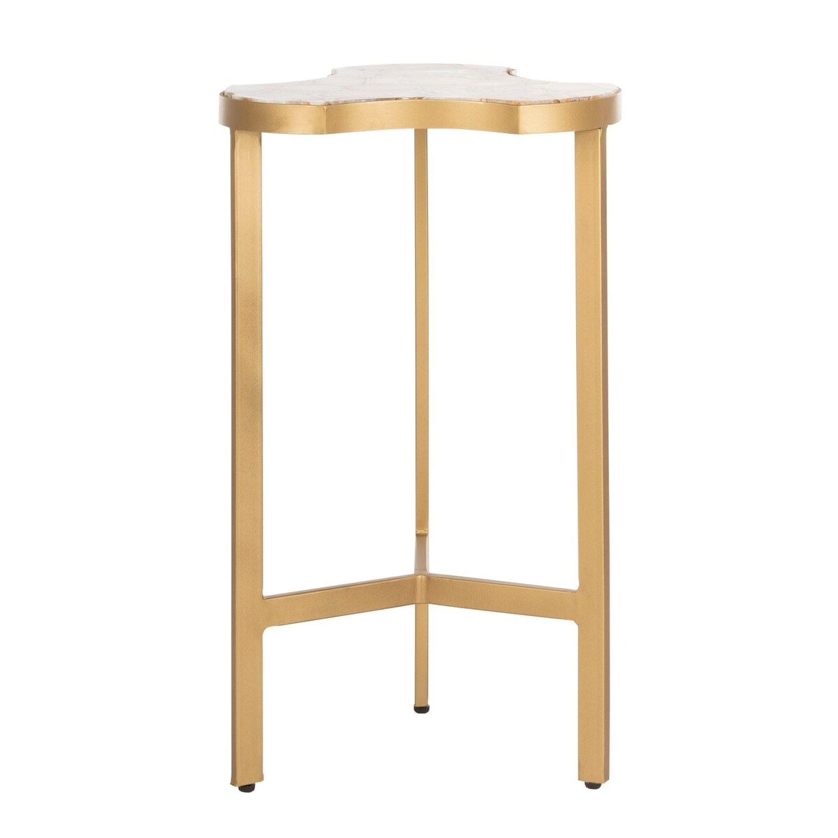 SAFAVIEH Agnese Tripod Accent Table / Gold - 13" x 12.5" x 23" - 13Wx13Dx23H