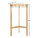 SAFAVIEH Agnese Tripod Accent Table / Gold - 13" x 12.5" x 23" - 13Wx13Dx23H