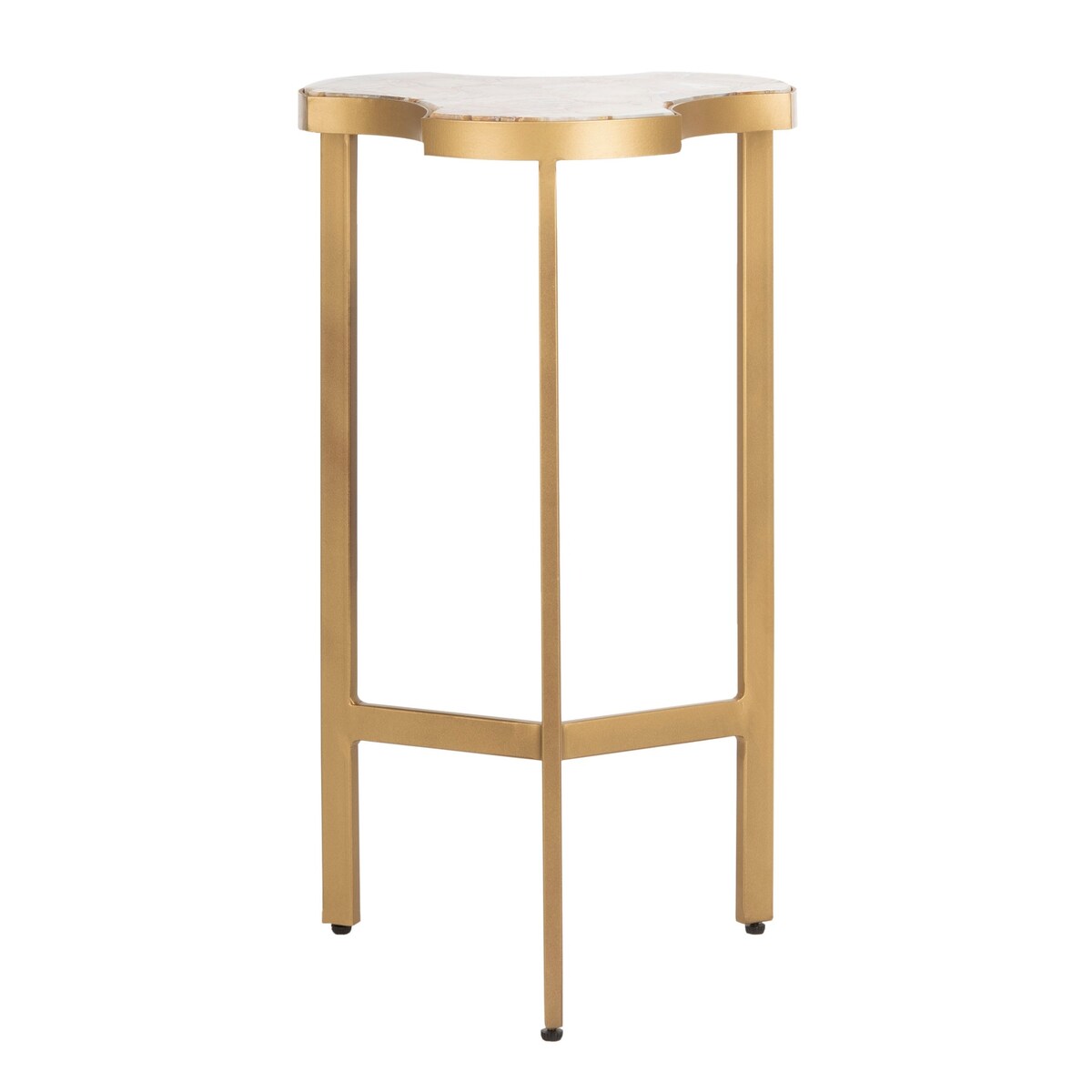 SAFAVIEH Agnese Tripod Accent Table / Gold - 13" x 12.5" x 23" - 13Wx13Dx23H