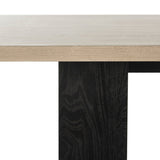 SAFAVIEH Agnethe Retro Mid Century Light Grey/Black Wood Dining Table - 63" x 31.5" x 29.5" - 63Wx32Dx30H