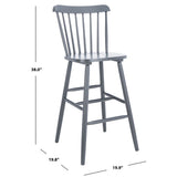 SAFAVIEH Aida 30-inch Spindle Farmhouse Bar Stool (Set of 2) - 19.9" x 19.8" x 38" - 20Wx20Dx43H