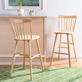 SAFAVIEH Aida 30-inch Spindle Farmhouse Bar Stool (Set of 2) - 19.9" x 19.8" x 38" - 20Wx20Dx43H