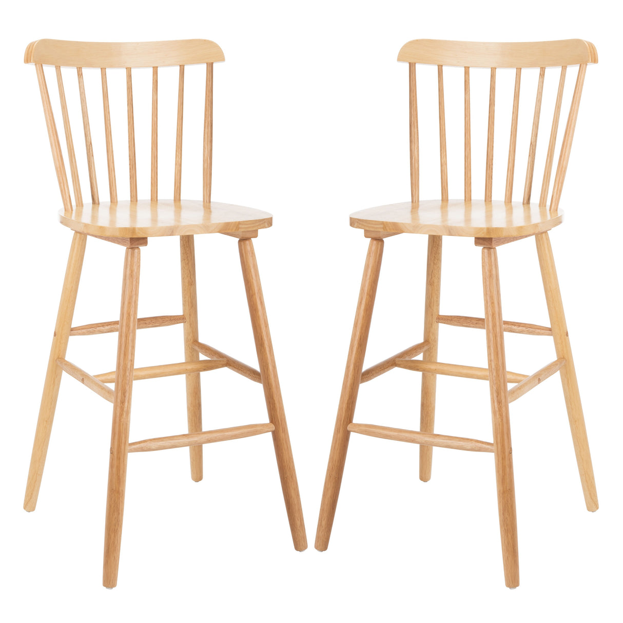 SAFAVIEH Aida 30-inch Spindle Farmhouse Bar Stool (Set of 2) - 19.9" x 19.8" x 38" - 20Wx20Dx43H