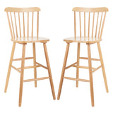 SAFAVIEH Aida 30-inch Spindle Farmhouse Bar Stool (Set of 2) - 19.9" x 19.8" x 38" - 20Wx20Dx43H