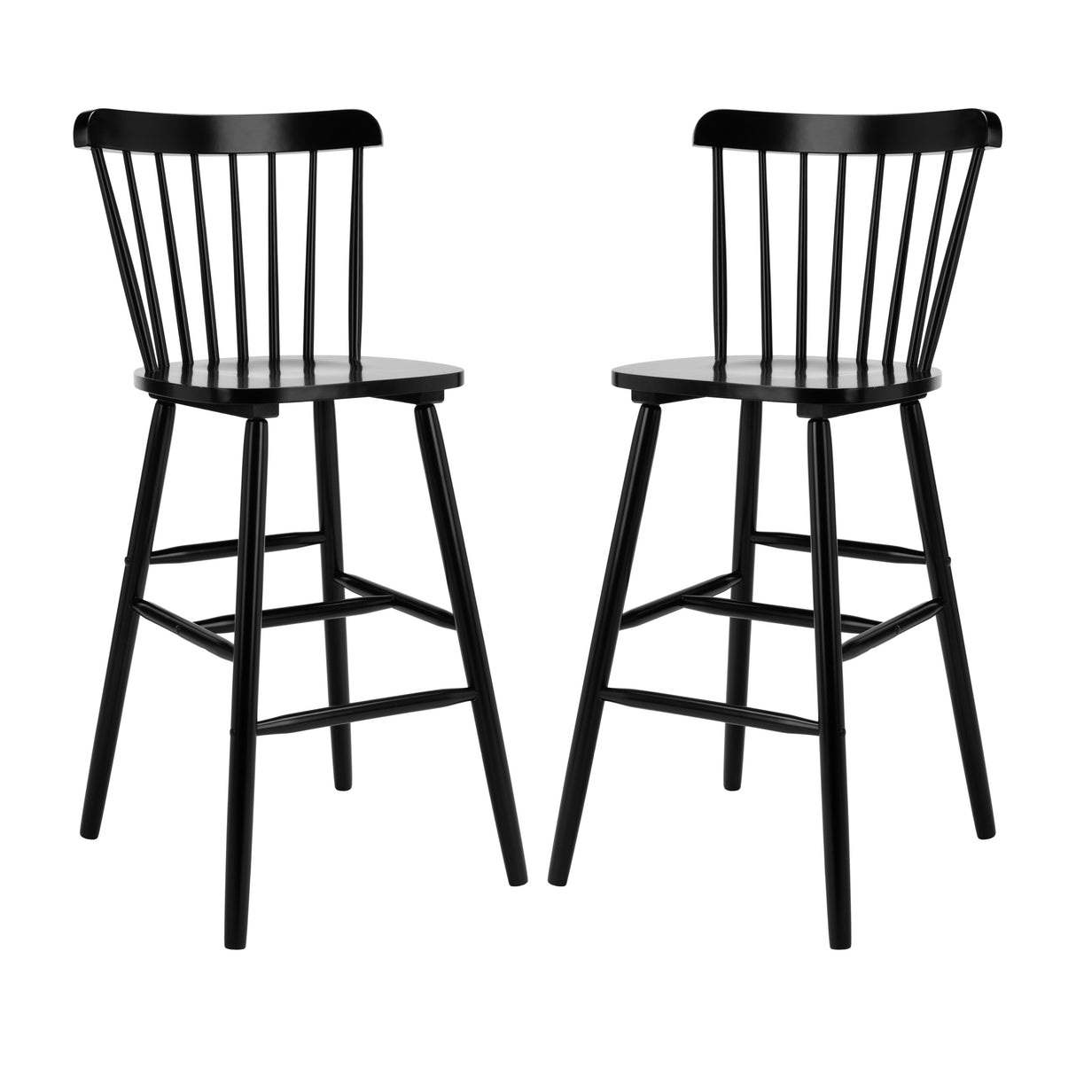 SAFAVIEH Aida 30-inch Spindle Farmhouse Bar Stool (Set of 2) - 19.9" x 19.8" x 38" - 20Wx20Dx43H