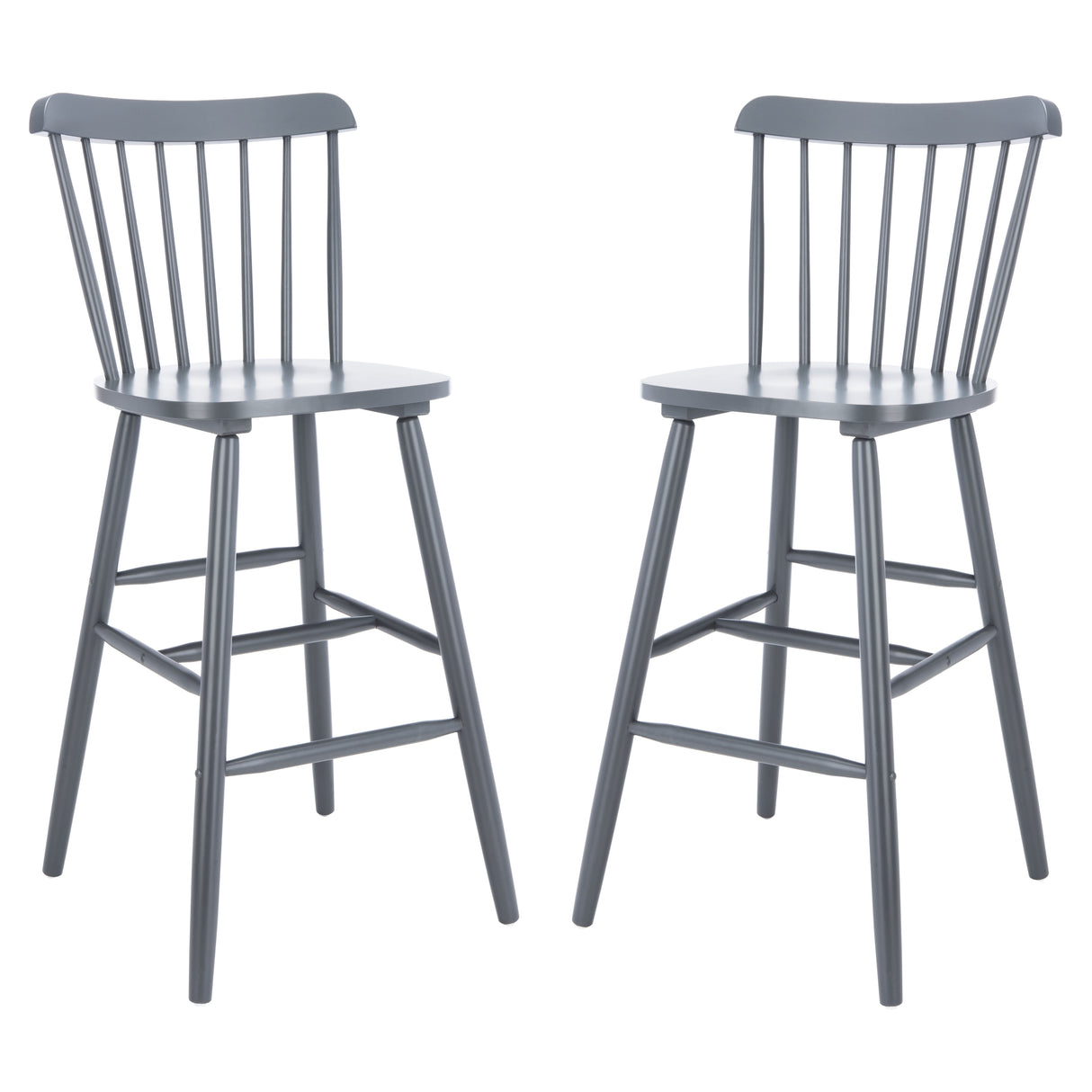 SAFAVIEH Aida 30-inch Spindle Farmhouse Bar Stool (Set of 2) - 19.9" x 19.8" x 38" - 20Wx20Dx43H