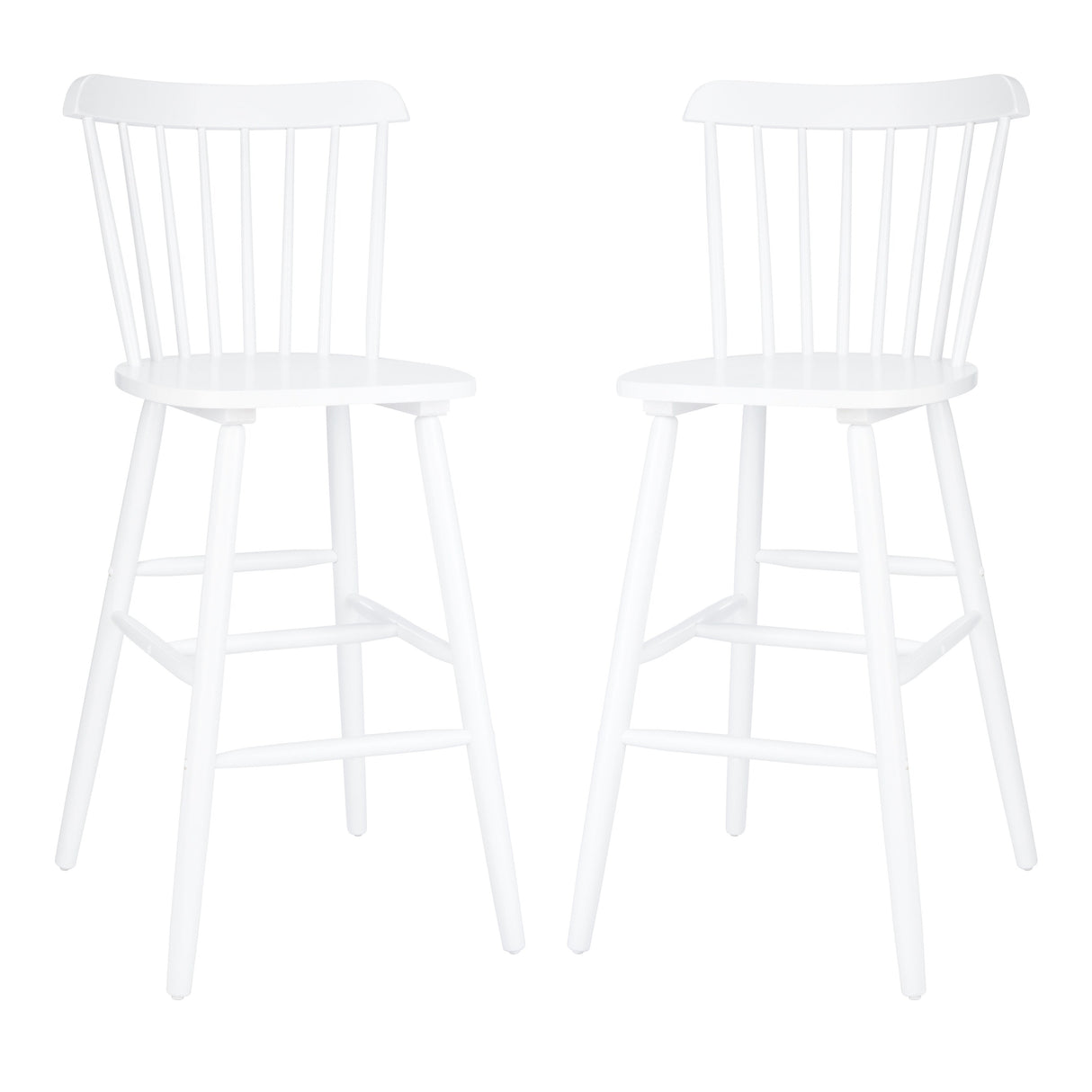 SAFAVIEH Aida 30-inch Spindle Farmhouse Bar Stool (Set of 2) - 19.9" x 19.8" x 38" - 20Wx20Dx43H