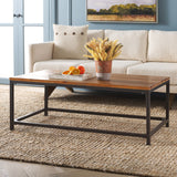 SAFAVIEH Aino Reclamined Wood Finish Coffee Table - 48" x 24" x 17.7" - 48Wx24Dx18H