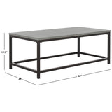 SAFAVIEH Aino Reclamined Wood Finish Coffee Table - 48" x 24" x 17.7" - 48Wx24Dx18H